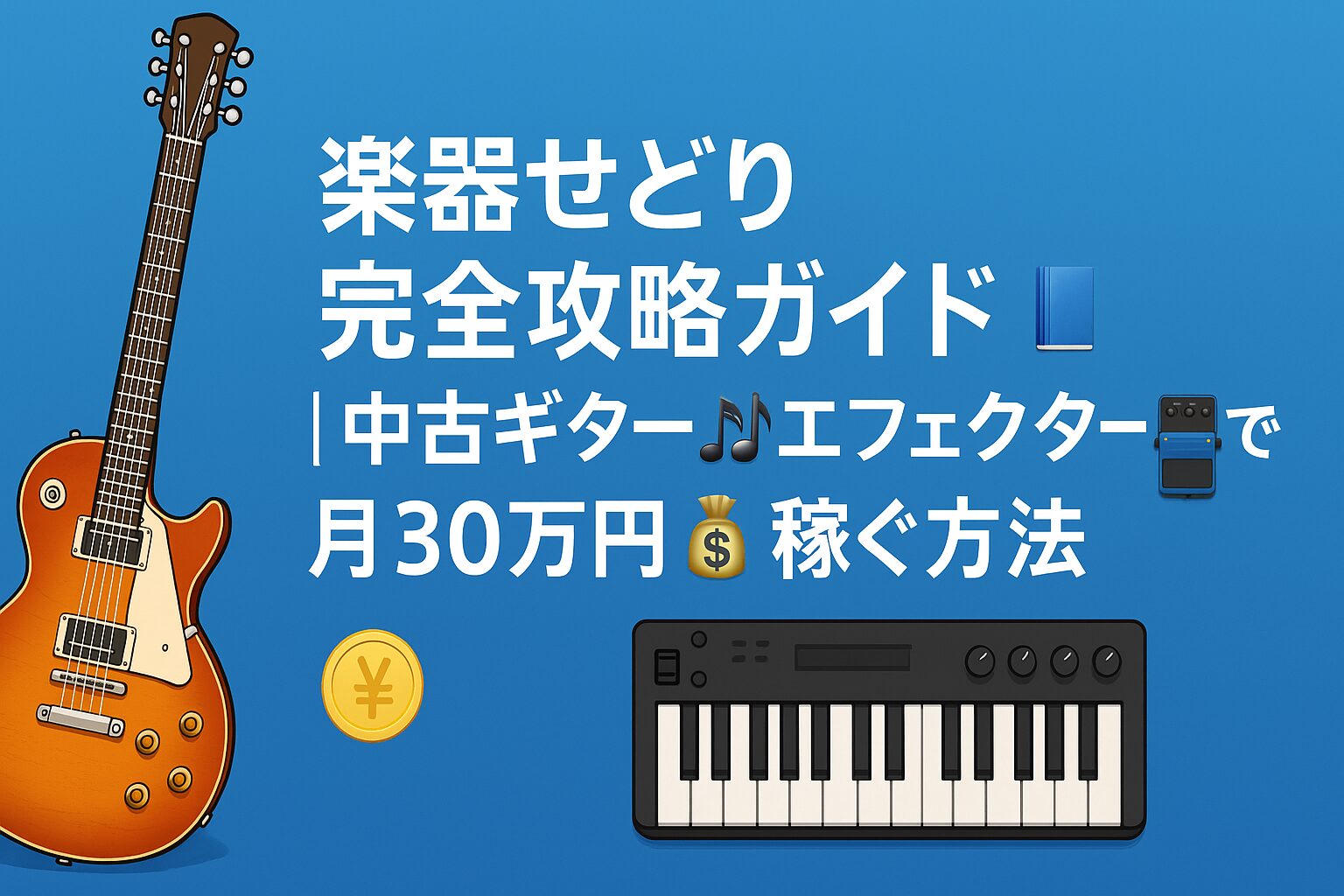 🎸🎹「楽器せどり完全攻略ガイド📘｜中古ギター🎶エフェクター🎛で月30万円💰稼ぐ方法」