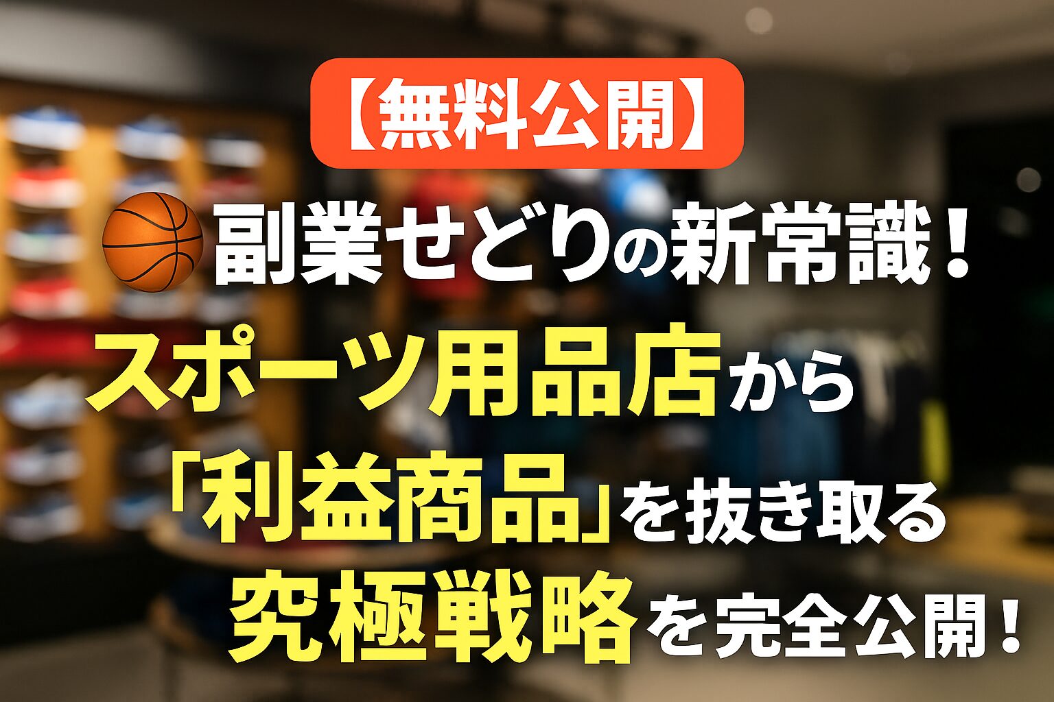 【無料公開】🏀副業せどりの新常識！スポーツ用品店から“利益商品”を抜き取る究極戦略